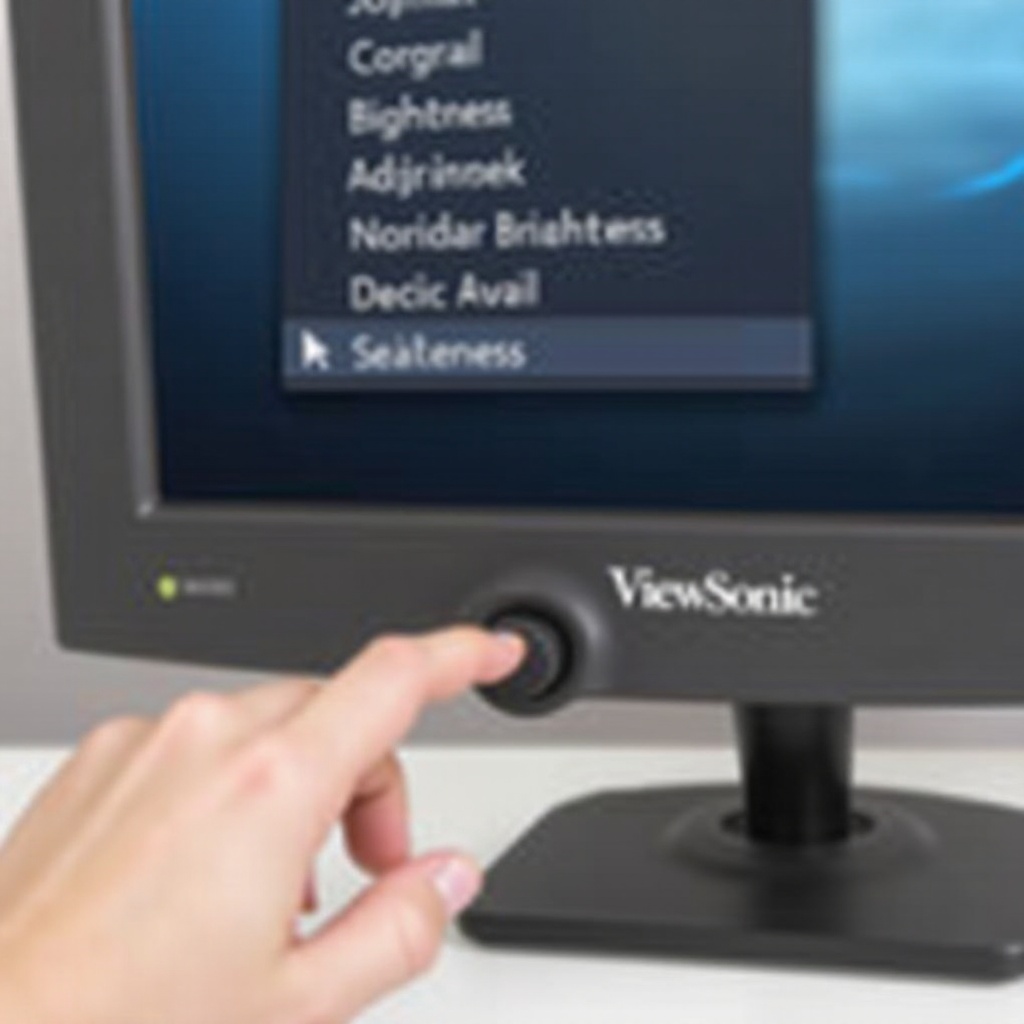 viewsonic monitor joystick adjust brightness