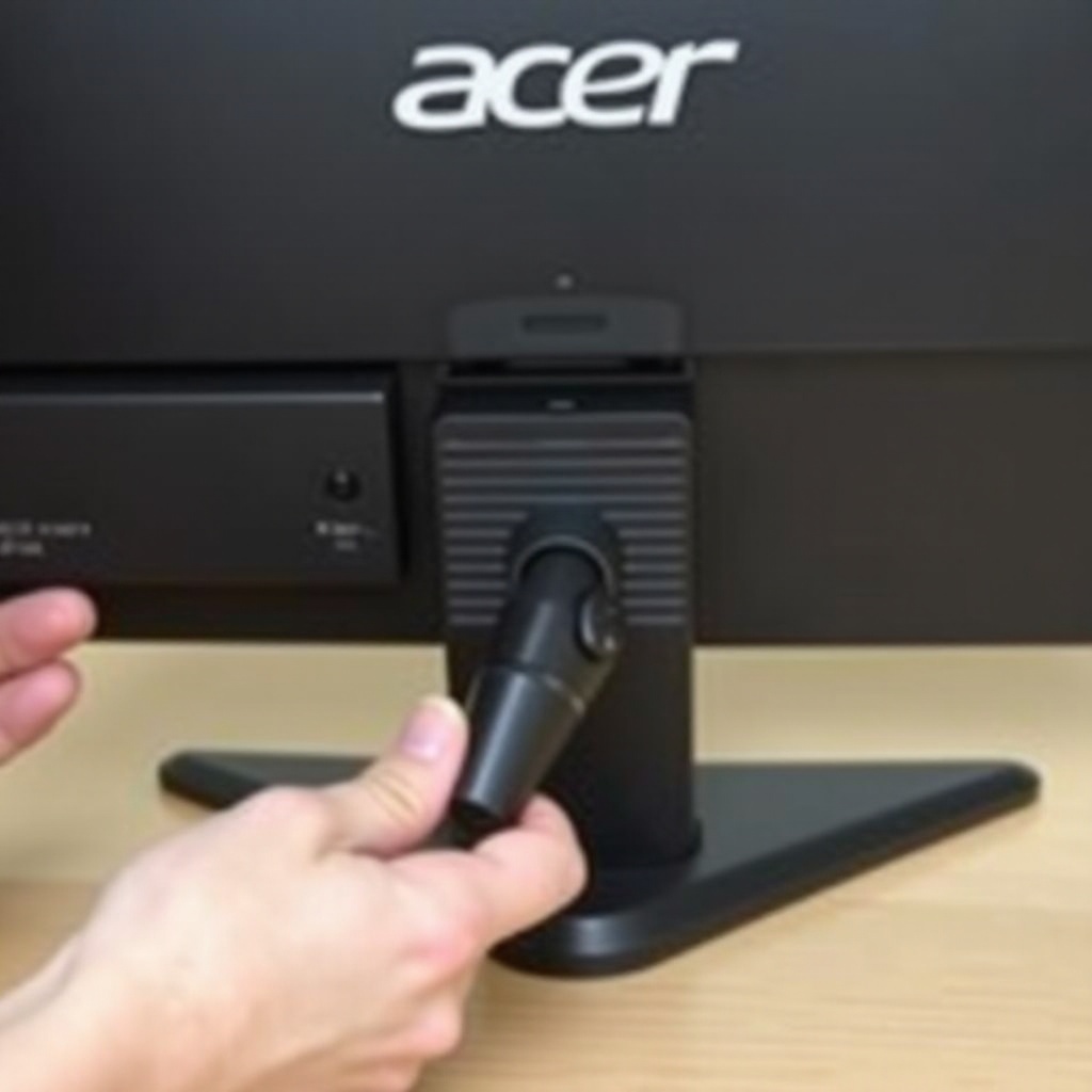 jak zdjąć stojak z monitora Acer